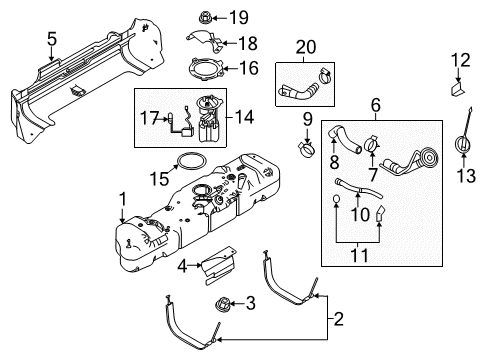 2013 Ford E-350 Super Duty Senders Auxiliary Outlet Diagram for 9C2Z-9B210-A