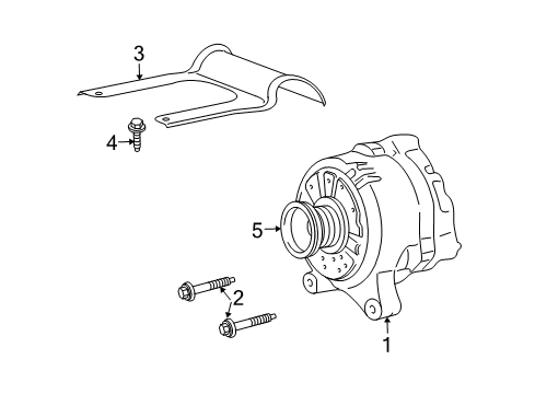 2010 Ford Crown Victoria Alternator Pulley Diagram for 6W7Z-10344-AA
