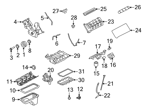 2008 Ford Mustang Senders Intake Manifold Diagram for 7R3Z-9424-AA