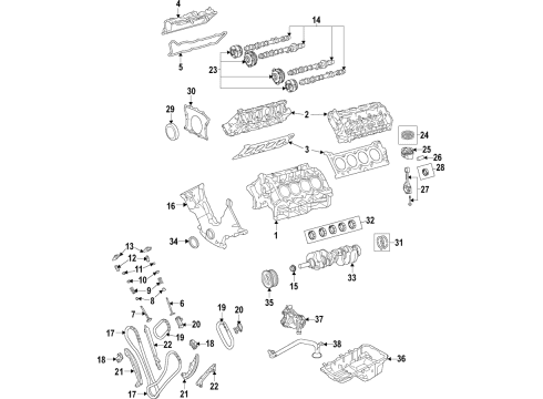 2016 Ford Mustang Engine Parts, Mounts, Cylinder Head & Valves, Camshaft & Timing, Variable Valve Timing, Oil Pan, Oil Pump, Balance Shafts, Crankshaft & Bearings, Pistons, Rings & Bearings Exhaust Valve Diagram for FR3Z-6505-A