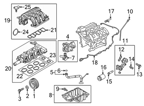 2021 Ford F-150 Intake Manifold Intake Manifold O-Ring Diagram for AT4Z-9E936-A