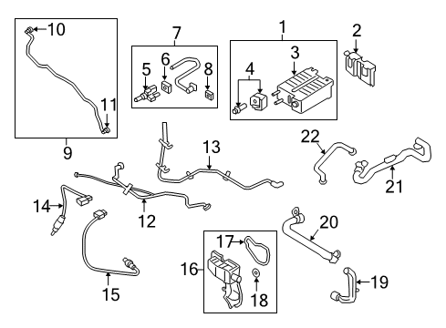 2017 Ford Escape Emission Components Connector Tube Diagram for DS7Z-6758-F
