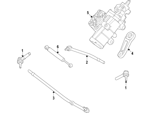 2016 Ford E-350 Super Duty Steering Column & Wheel, Steering Gear & Linkage Drag Link Diagram for 8C2Z-3304-C