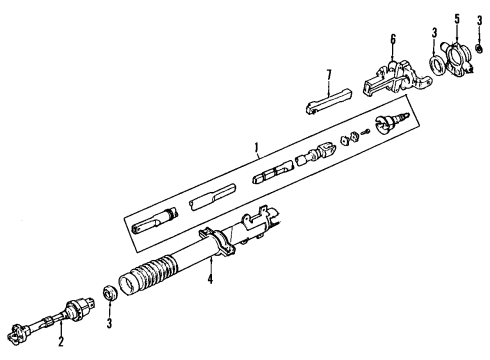 1986 Ford Ranger Shaft & Internal Components Upper Bearings Diagram for E1FZ-3517-B