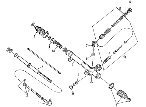 1990 Lincoln Continental P/S Pump & Hoses, Steering Gear & Linkage Return Hose Diagram for E9OY3A713A