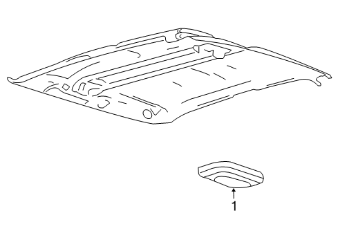 2007 Ford F-150 Interior Lamps Dome Lamp Diagram for 7L3Z-13776-CA