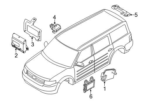 2018 Ford Flex Keyless Entry Components Receiver Diagram for BB5Z-15K602-P