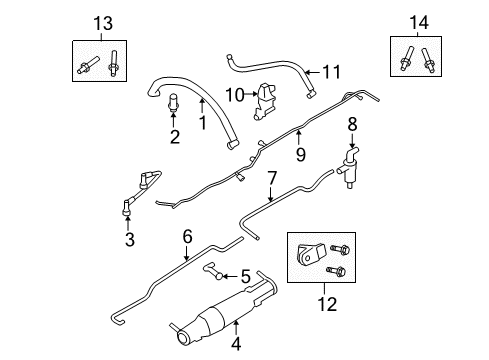 2006 Ford Explorer Emission Components Crankcase Tube Elbow Diagram for 2W7Z-6762-AA