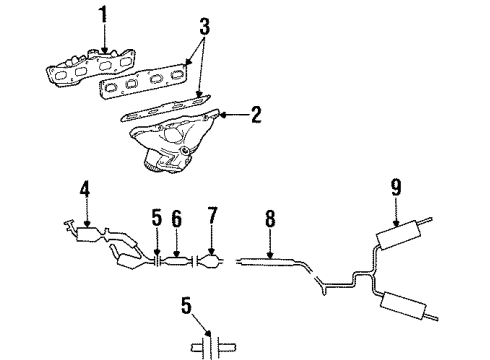 1998 Ford Taurus Exhaust Manifold Manifold Diagram for F7DZ9431FB