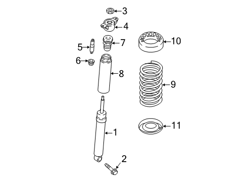 2016 Ford Focus Shocks & Components - Rear Upper Mount Stud Diagram for -W716502-S442
