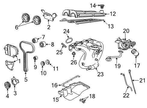 2001 Ford Focus Filters Manifold Gasket Diagram for F8RZ-9461-AA