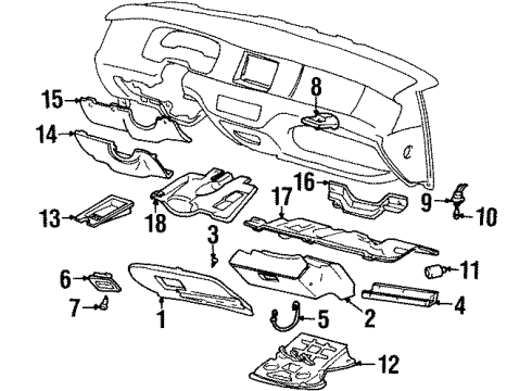 1996 Lincoln Town Car Bulbs Bulb & Retainer Diagram for F4TZ-13N021-B