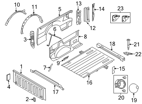 2012 Ford F-150 Front & Side Panels Repair Kit Diagram for 9L3Z-84102C60-A