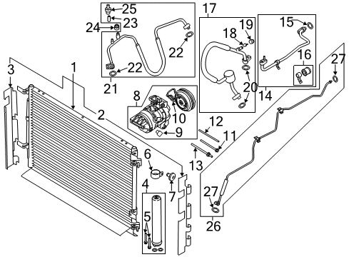 2016 Ford Mustang Air Conditioner Expansion Valve Diagram for FR3Z-19849-F