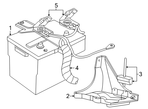 2007 Lincoln Town Car Battery Positive Cable Diagram for 5W1Z-14300-AK
