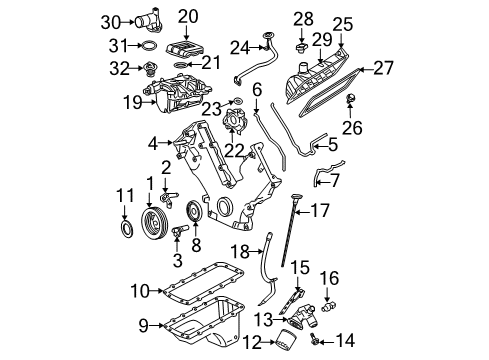 2004 Ford Expedition Powertrain Control Valve Cover Grommet Diagram for 2C2Z-6C518-AA