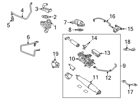 2006 Ford F-150 EGR System Connector Tube Diagram for 3F2Z-9E470-AD