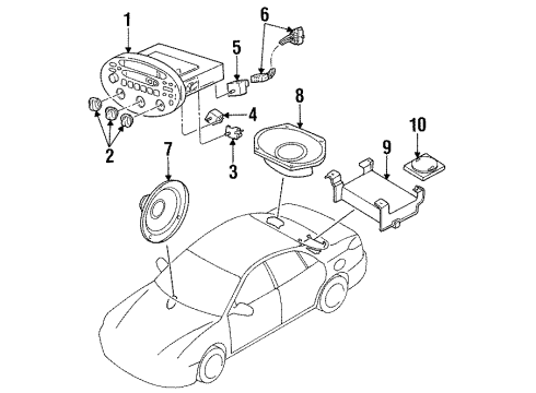 2000 Ford Escort Sound System Defroster Switch Diagram for F7CZ-19986-AA