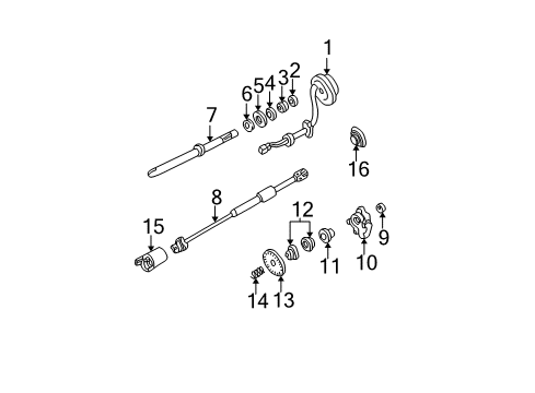 2005 Ford F-250 Super Duty Shaft & Internal Components Lower Seal Diagram for 5C3Z-3D677-AA