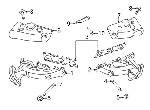 2020 Ford Transit-150 Exhaust Manifold Inner Shield Screw Diagram for -W503295-S437