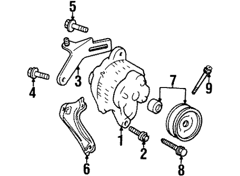 1997 Ford Aspire Alternator Voltage Regulator Diagram for F4BZ10316A