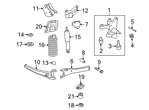 2011 Ford F-350 Super Duty Front Suspension Components, Stabilizer Bar Knuckle Diagram for 8C3Z-3106-B