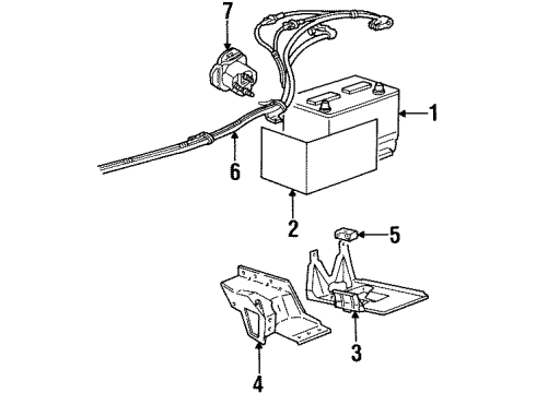 1993 Ford Ranger Battery Positive Cable Diagram for F37Z-14300-C