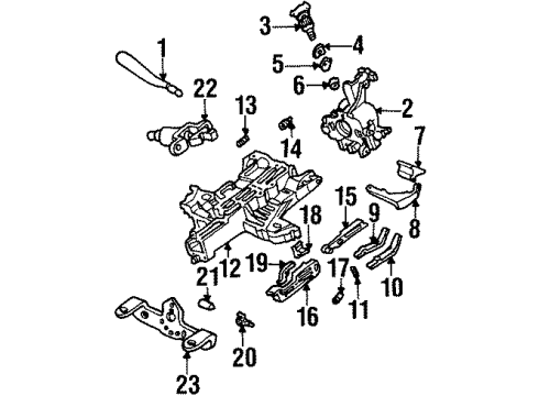 2001 Lincoln Continental Trunk Latch Diagram for XF3Z-5443200-BA