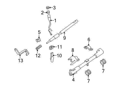 2009 Ford E-150 Housing & Components Gear Shift Assembly Diagram for 7C2Z-7210-BB