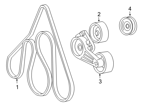2007 Lincoln Mark LT Belts & Pulleys Serpentine Belt Diagram for 5L3Z-8620-EA