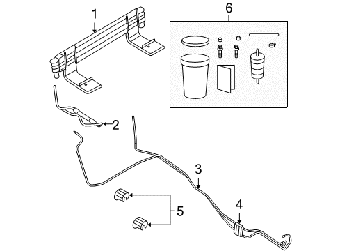 2008 Ford F-150 Trans Oil Cooler Transmission Cooler Diagram for 6L3Z-7A095-A