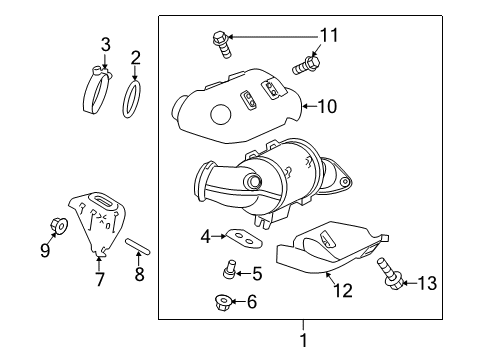 2015 Ford Taurus Exhaust Manifold Manifold With Converter Diagram for DA8Z-5G232-C