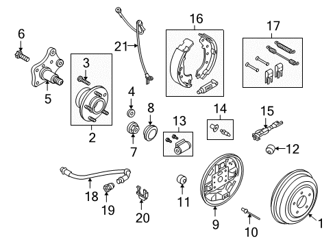 2012 Ford Transit Connect Brake Components Front Pads Diagram for AT1Z-2001-A