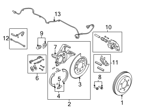 2009 Ford F-150 Brake Components Mount Mount Bolt Diagram for -391718-S439