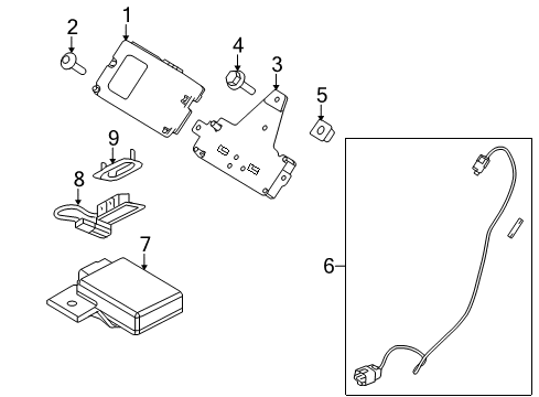 2010 Ford F-150 Electrical Components Antenna Diagram for BL3Z-10E893-B