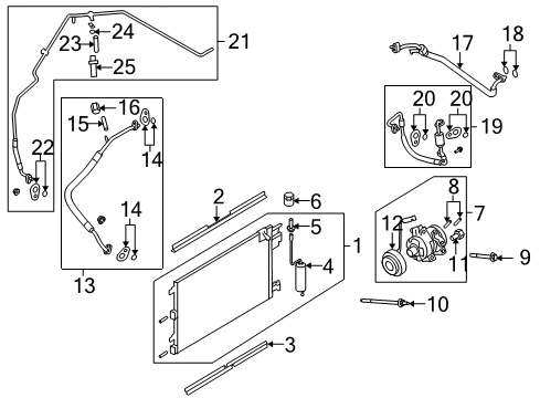 2008 Ford Focus Air Conditioner Expansion Valve Diagram for 8S4Z-19849-A