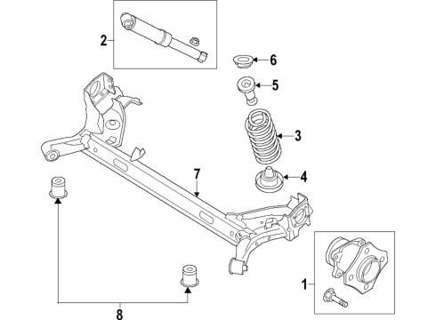2021 Ford Transit Connect Rear Axle, Suspension Components Coil Spring Diagram for DV6Z-5560-F