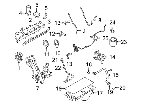 2008 Ford F-250 Super Duty Powertrain Control Filler Neck Seal Diagram for 3L3Z-6C535-AA
