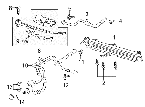 2020 Ford Mustang Powertrain Control Pump Bolt Diagram for -W500215-S300