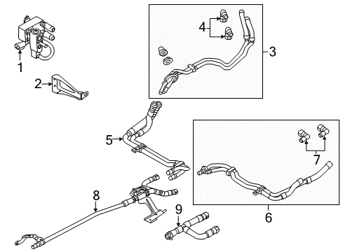 2014 Ford Focus Hoses, Lines & Pipes Connector Tube Diagram for CV6Z-18B402-C