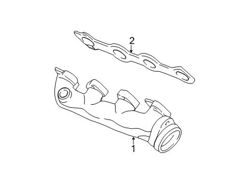 2005 Lincoln Navigator Exhaust Manifold Manifold Diagram for 2L7Z-9430-AA