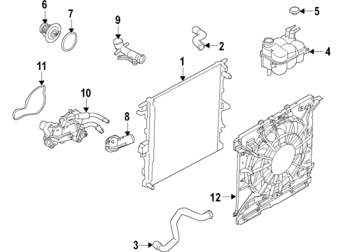 2020 Lincoln Aviator Cooling System, Radiator, Water Pump, Cooling Fan Expansion Plug Diagram for -W701548-S437
