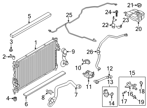 2013 Ford Escape Powertrain Control Reservoir Hose Diagram for CV6Z-8075-U
