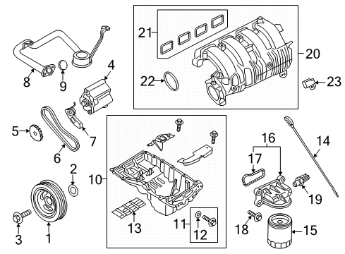 2018 Ford Mustang Filters Air Filter Diagram for FR3Z-9601-A