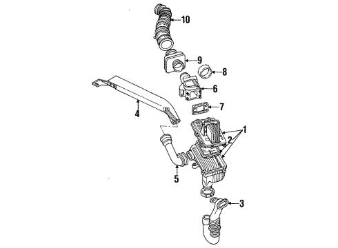 1994 Mercury Tracer Filters Element Diagram for E59Z-9601-A