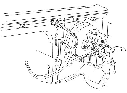 1995 Ford E-350 Econoline Club Wagon Cruise Control System Actuator Diagram for F2UZ9A825F