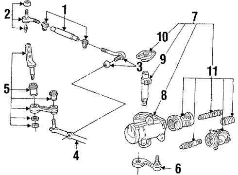 2002 Ford Crown Victoria Steering Column & Wheel, Steering Gear & Linkage Sector Shaft Cover Diagram for 3C2Z-3L548-B