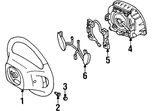2002 Ford Crown Victoria Cruise Control System Actuator Cable Diagram for 1W1Z-9A825-AA