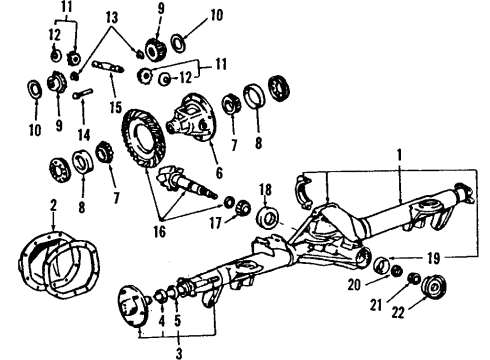 2009 Ford F-250 Super Duty Rear Axle, Differential, Propeller Shaft Drive Shaft Diagram for 7C3Z-4R602-GZ