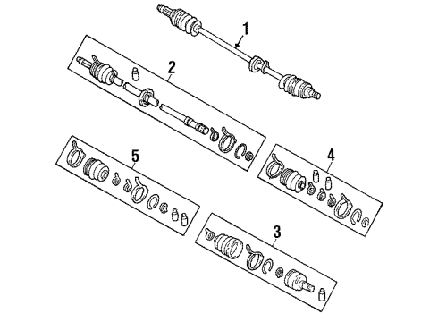1997 Ford Windstar Drive Axles - Front Inner Joint Assembly Diagram for F58Z3B414D